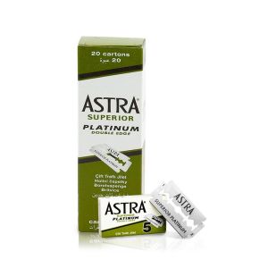 Confezione da 100 lame Superior Platinum Double Edge Astra.