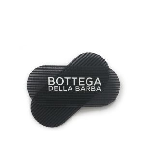 Hair Grippers neri con logo Bottega della Barba bianco.