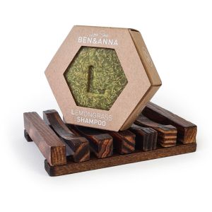 Set con Shampoo Lemongrass e porta sapone in bamboo