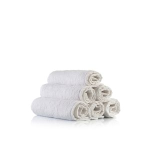 Salviette professionali per barba in puro cotone di colore bianco.