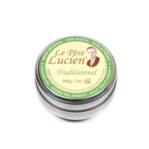 Sapone da barba Traditionnel di Le Père Lucien in ciotola di metallo da 200g.
