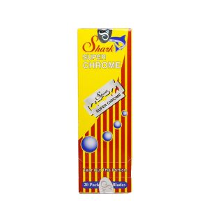 Confezione da 100 lamette da barba Double Edge Super Chrome di Shark.
