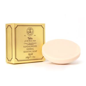 Sandalwood Herbal Shaving Soap Refill 100gr Taylor of Old Bond Street