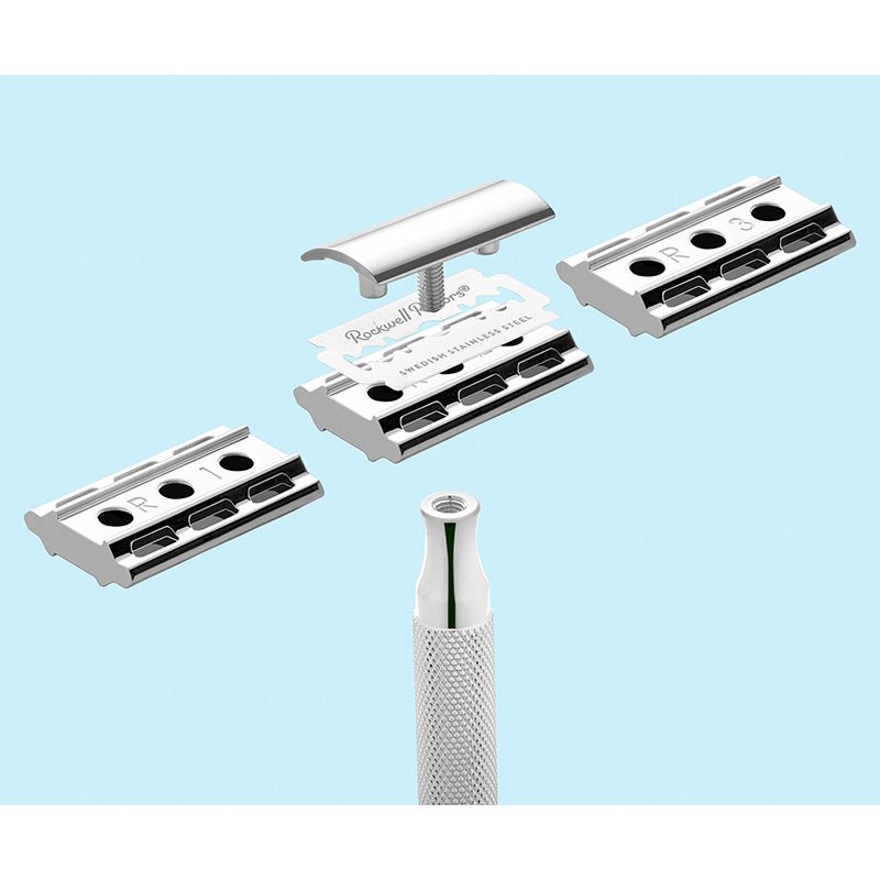 Rasoio di sicurezza 6C White Chrome Rockwell Razors