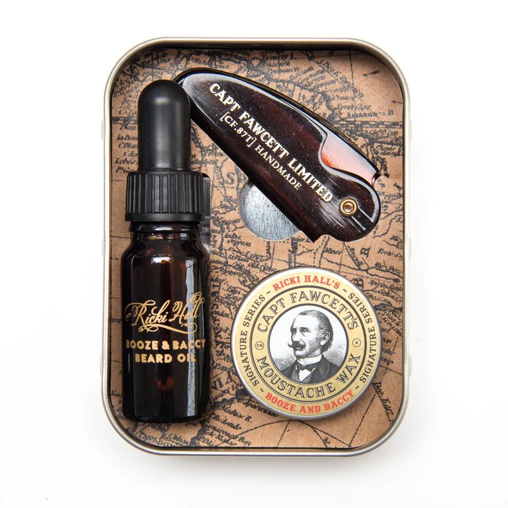 Ricki Hall's Booze & Baccy Grooming Survival Kit Captain Fawcett