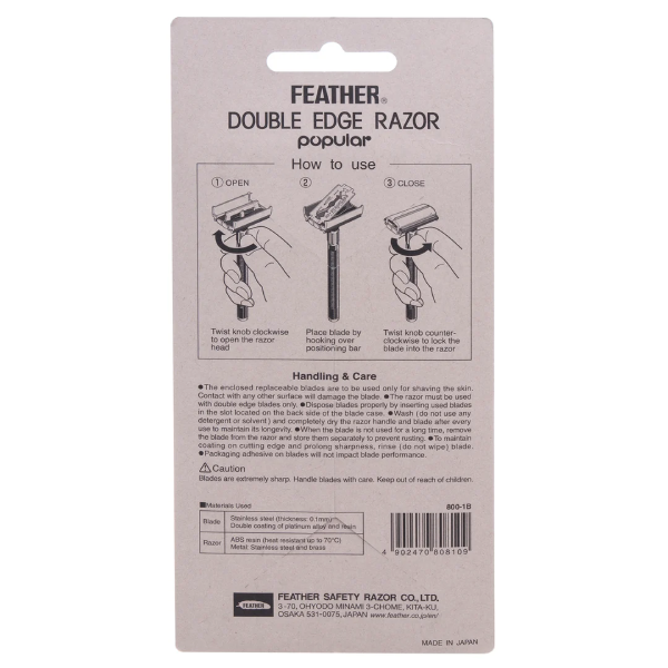 Feather 800-1b Manual Double Edge Razor