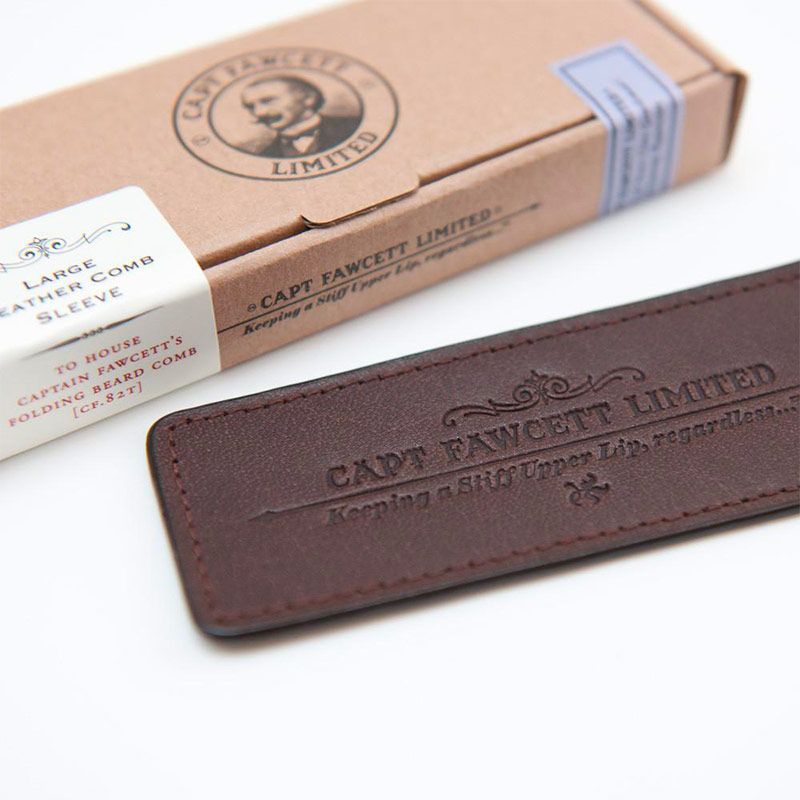 Leather Case for Beard Comb Captain Fawcett