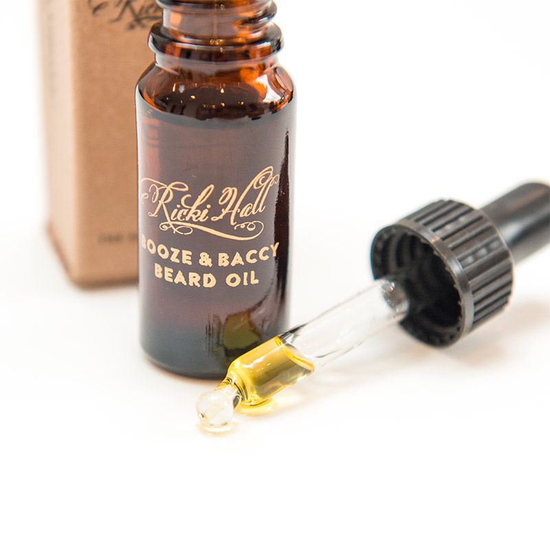 Ricki Hall Booze & Baccy Beard Oil 10ml Captain Fawcett
