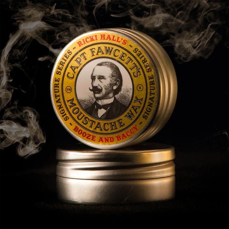 Ricki Hall's Booze & Baccy Moustache Wax 15ml Captain Fawcett