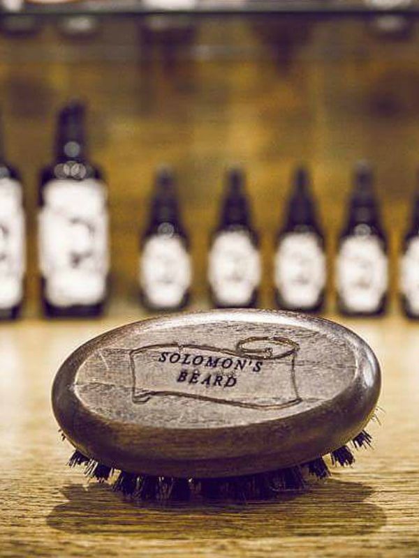 Spazzola per barba Meloncino scura Solomon's Beard