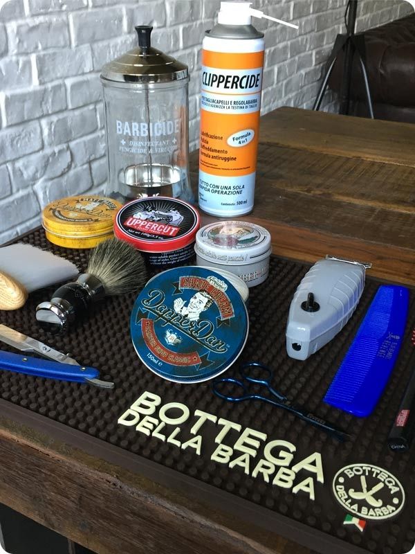 Barber Station Mat Brown Bottega della Barba